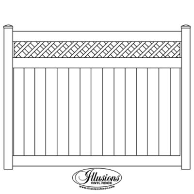 Privacy Fence with Diagonal Lattice