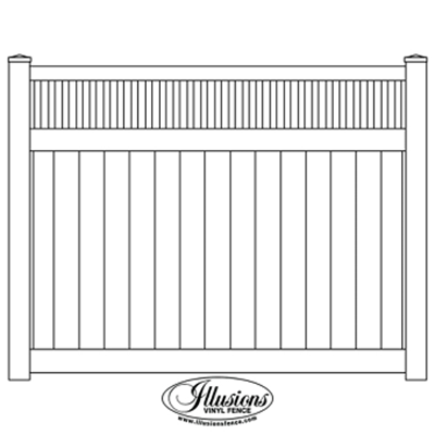 Privacy Fence with Framed Picket Top