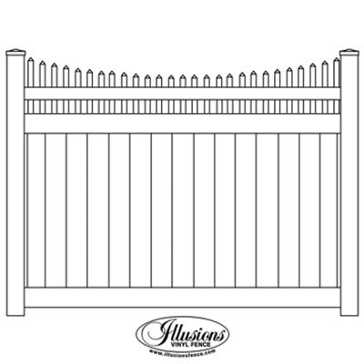Privacy Fence with Scalloped Picket Top