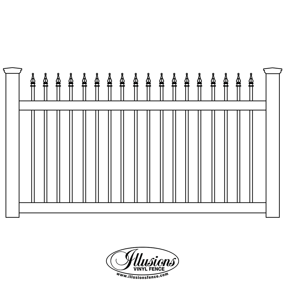 V402-4TR-Illusions-Vinyl-Contemporary-Scalloped-Thru-Rail-Picket-Fence-with-Pointed-Picket-Caps
