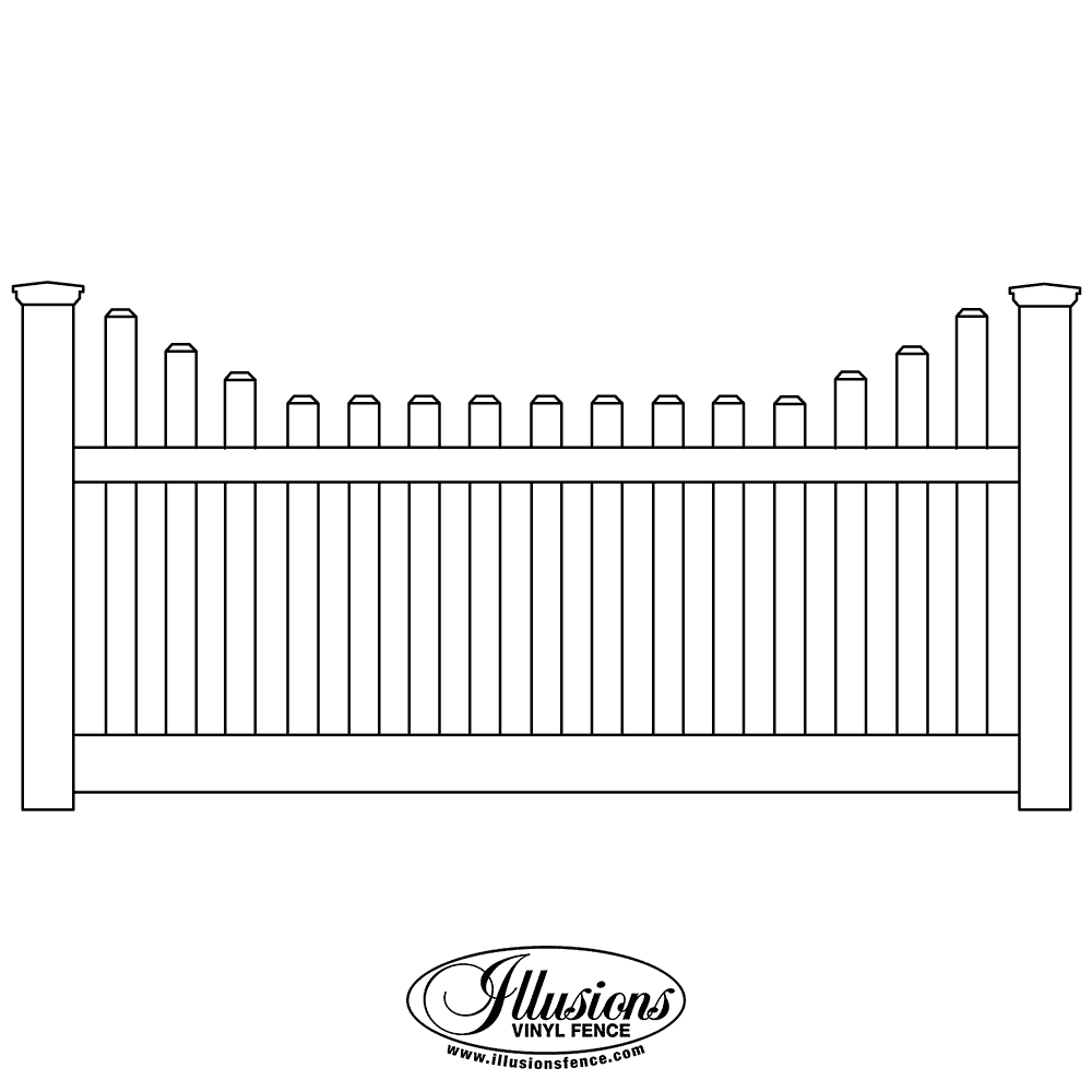 V356-4TR-Illusions-Vinyl-Contemporary-Stepped-Thru-Rail-Picket-Fence-with-Dog-Ear-Picket-Caps
