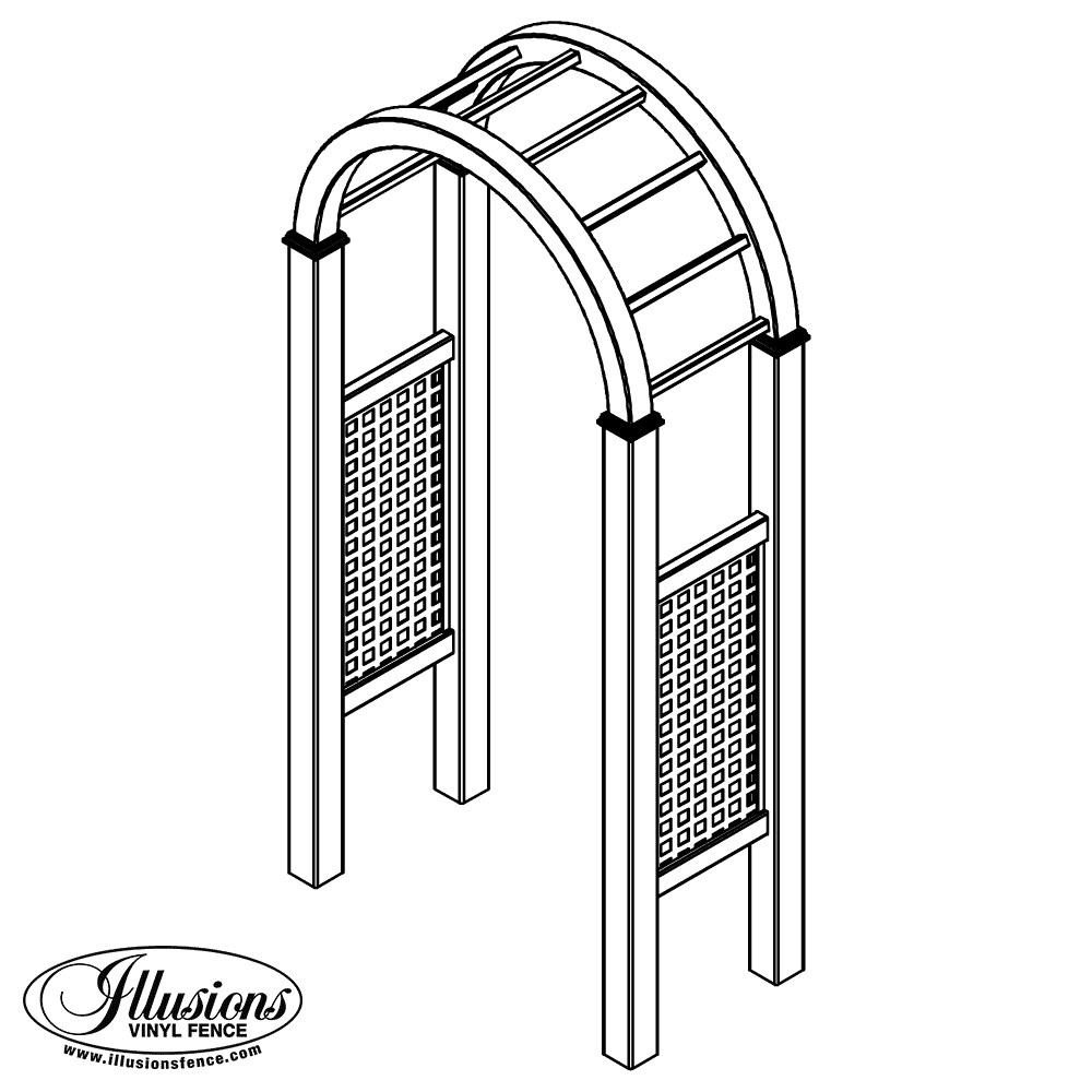 V401-4TR-Illusions-Vinyl-Contemporary-Straight-Thru-Rail-Picket-Fence-with-Pointed-Picket-Caps