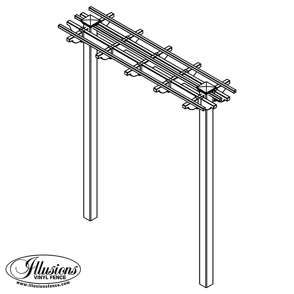 V402-4TR-Illusions-Vinyl-Contemporary-Scalloped-Thru-Rail-Picket-Fence-with-Pointed-Picket-Caps