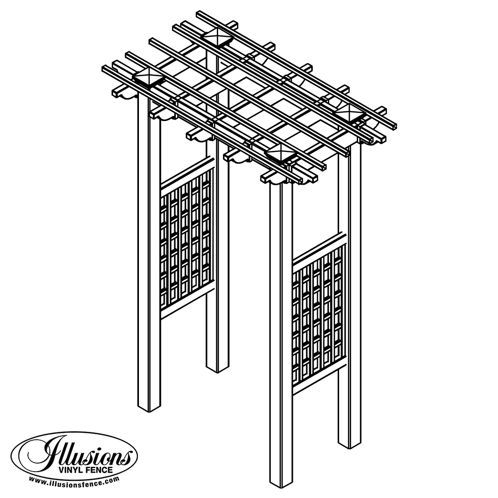 V406-4TR-Illusions-Vinyl-Contemporary-Stepped-Thru-Rail-Picket-Fence-with-Pointed-Picket-Caps